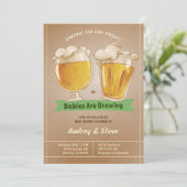 Baby's brouwen tweelingbier Baby shower Kaart (Staand voorkant)