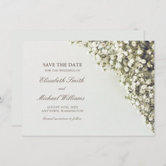 baby's bruinbruidswedstrijd Save the Date (Voorkant / Achterkant)