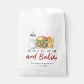 Baby's, Burgers en Bier Baby shower Bedankzakje (Voorkant)