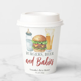 Baby's, Burgers en Bier Baby shower Papieren Bekers