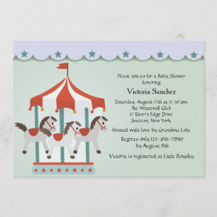 Baby's Carrouseluitnodiging Kaart