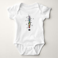 Baby's Chakra Positieve Affirmatie bodysuit!