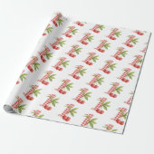 Baby's Cherry Eerste Verjaardag met Rood Gingham Cadeaupapier (Uitgerold)