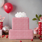 Baby's Cherry First Red Gingham Birthday Cadeaupapier