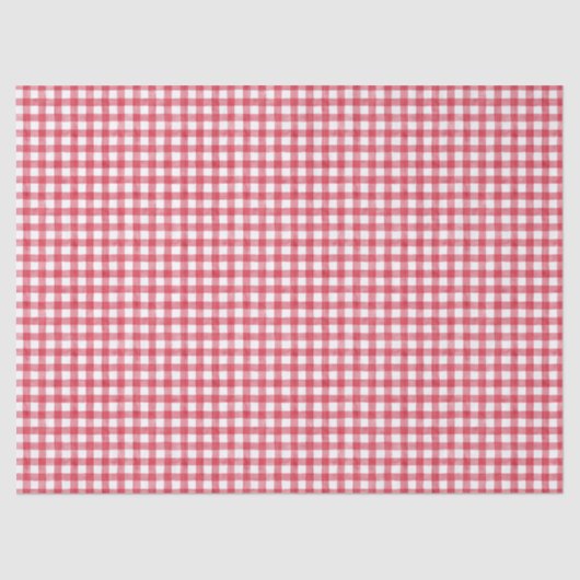 Baby's Cherry First Red Gingham Birthday Tissuepapier (Voorkant)