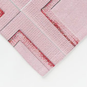 Baby's deken, Teddy beer, Roze Fleece Deken (Hoek)