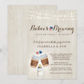 Baby's die koffie koffiethee met twee man geven kaart (Voorkant / Achterkant)