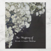 Baby's donkerhout Rustic Elegant Wine Labels Wijn Etiket (Enkel label)