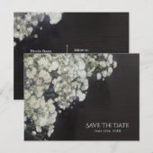 Baby's donkerhout Rustic Sla de datum op Aankondigingskaart (Voorkant / Achterkant)