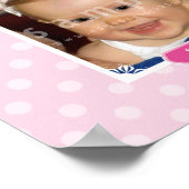 BABY'S EERSTE 12 MAANDEN BIRTHDAY KEEPSAKE girl Poster (Hoek)