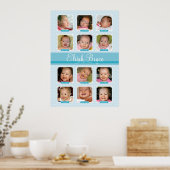 BABY'S EERSTE 12 MAANDEN MAANDEN BEWAREN POSTER (Keuken)