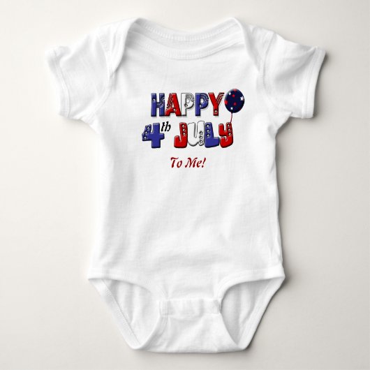 Baby's eerste 4 juli Onafhankelijke dag Romper (Voorkant)