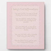 Baby's Eerste Affirmaties | Positieve Nurserymuur Fotoplaat (Voorkant)