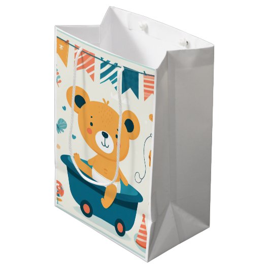 Baby's eerste bad medium cadeauzakje (Voorkant Gekanteld)