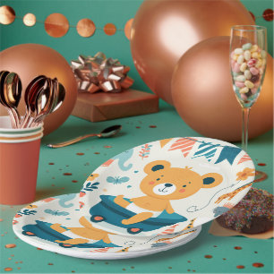 Baby's eerste bad papieren bordje