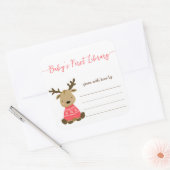 Baby's eerste bibliotheek, baby showers boekenplaa vierkante sticker (Envelop)