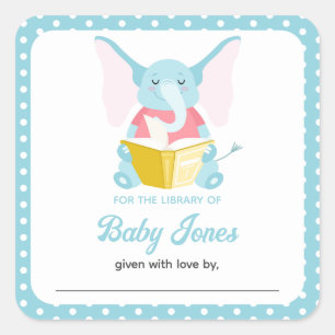 Baby's Eerste Bibliotheek Boeken Olifant Sticker