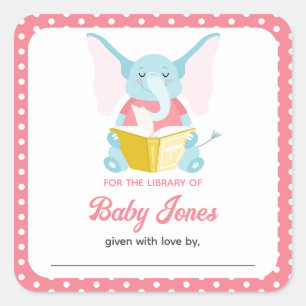 Baby's Eerste Bibliotheek Boeken Olifant Sticker