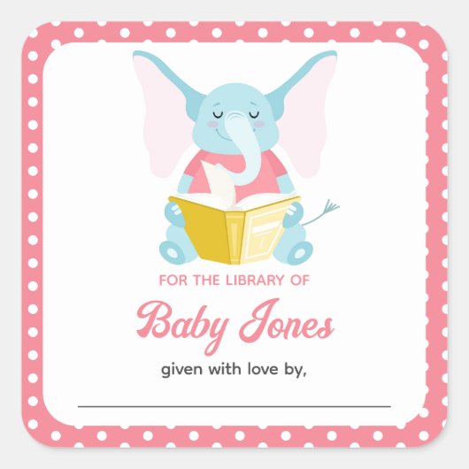 Baby's Eerste Bibliotheek Boeken Olifant Sticker (Voorkant)