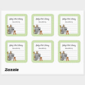 Baby's eerste bibliotheek boekenplaat, breng een b vierkante sticker (Vel)