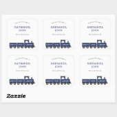 Baby's eerste bibliotheek Train Boy Bookplate Vierkante Sticker (Vel)