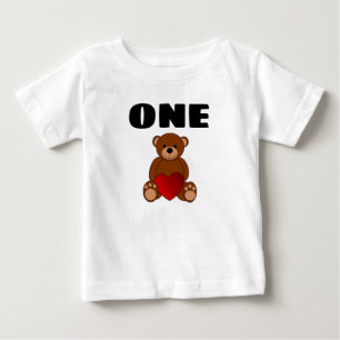 BABY'S EERSTE BIRTHDAY TEDDY BEAR T-SHIRT