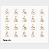 BABY'S EERSTE BIRTHDAY VIERKANTE STICKER (Vel)