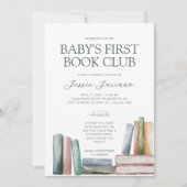 Baby's eerste boek Club Baby shower uitnodiging (Voorkant)