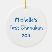 Baby's eerste Chanoeka-Ornament Keramisch Ornament (Achterkant)