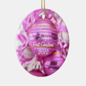 Baby's eerste Christimas Keramisch Ornament (Rechts)