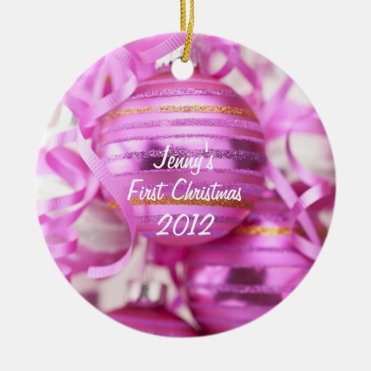 Baby's eerste Christimas Keramisch Ornament (Voorkant)