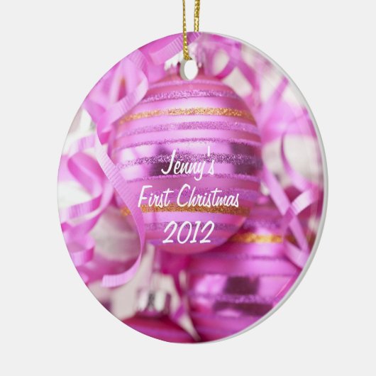 Baby's eerste Christimas Keramisch Ornament (Links)