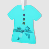 BABY'S EERSTE CHRISTMAS Blue Ribbon Baby Boy Ornament (voorkant)