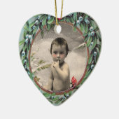 BABY'S EERSTE CHRISTMAS-HARTFOONTEMPLATE KERAMISCH ORNAMENT (Links)