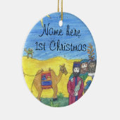 baby's eerste Christmas-ornament Keramisch Ornament (Rechts)