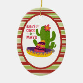 baby's eerste Cinco de mayo Keramisch Ornament (Voorkant)