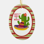 baby's eerste Cinco de mayo Keramisch Ornament (Achterkant)