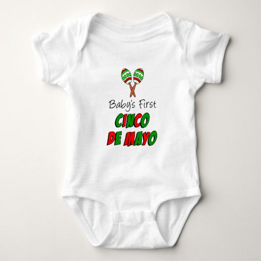 Baby's eerste Cinco De Mayo Romper (Voorkant)