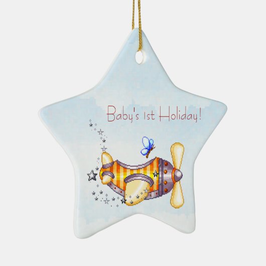 Baby's eerste feestdag keramisch ornament (Rechts)