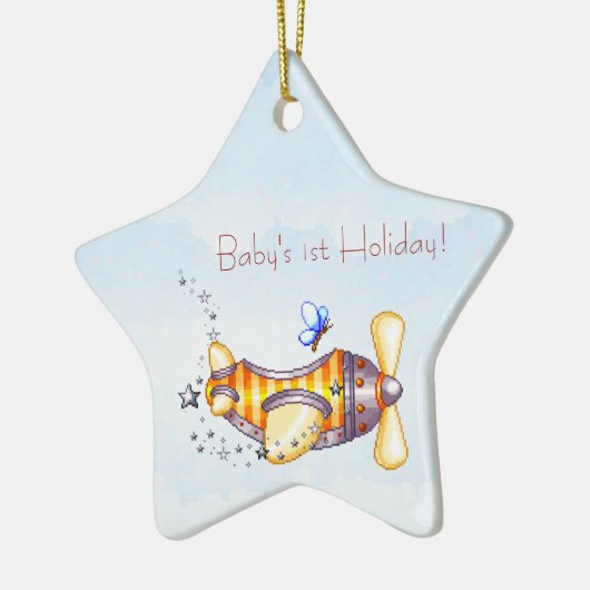 Baby's eerste feestdag keramisch ornament (Links)