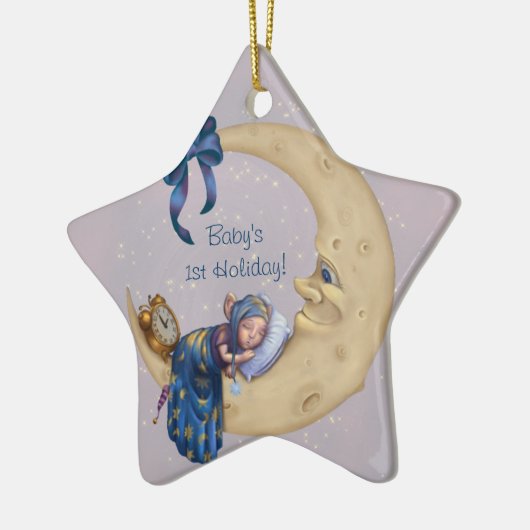 Baby's eerste feestdag keramisch ornament (Links)