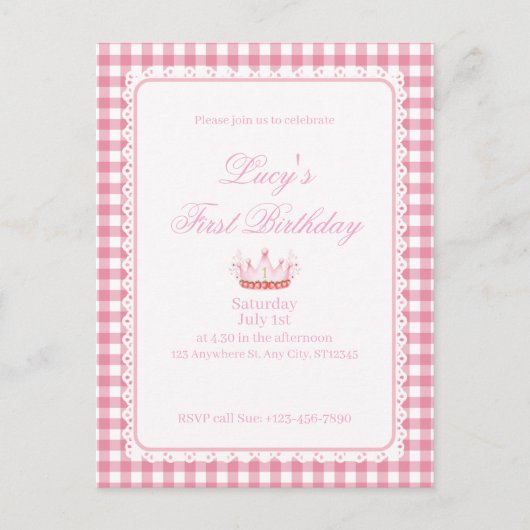 Baby's Eerste Flirt Verjaardag! Briefkaart (Voorkant)