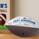 Baby's Eerste Football Baby shower Prop<br><div class="desc">Als je een klein football verwacht, dan is het eerste football van deze baby een geweldige decoratiehulp voor je douche! Laat al je gasten deze bal tekenen en bewaren voor je baby. De mensen zullen deze koe een leven lang hebben om iedereen te eren die hun verwachte aankomst heeft gevierd....</div>