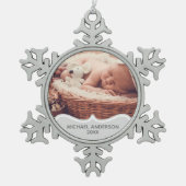 Baby's |Eerste FOTO Keepsake Christmas Ornament (Voorkant)
