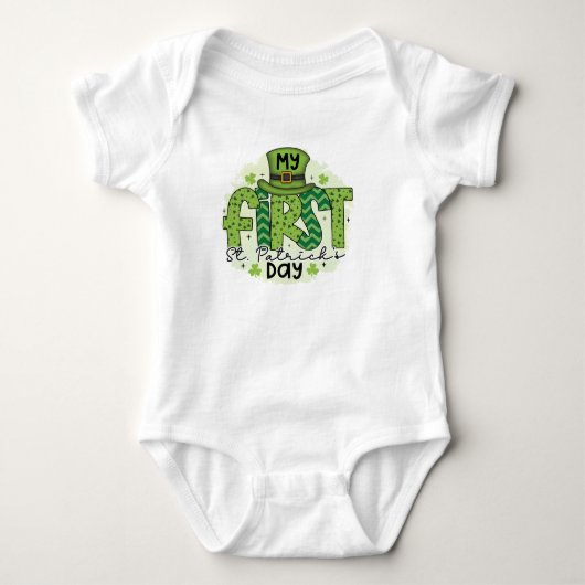 Baby's Eerste " Gelukkig Romper (Voorkant)