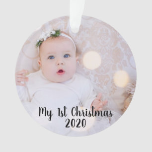 Baby's eerste gepersonaliseerde kerst ornament