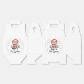 Baby's eerste gepersonaliseerde kerstfavorietendoz bedankdoosjes (Ongevouwen)