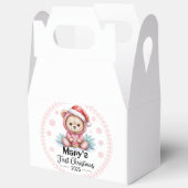 Baby's eerste gepersonaliseerde kerstfavorietendoz bedankdoosjes (Open)