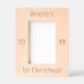 Baby's eerste gepersonaliseerde kerstlaser gegraveerde lijstjes (Voorkant)