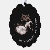 Baby's eerste glimp kerst ornament Kaart (Links)